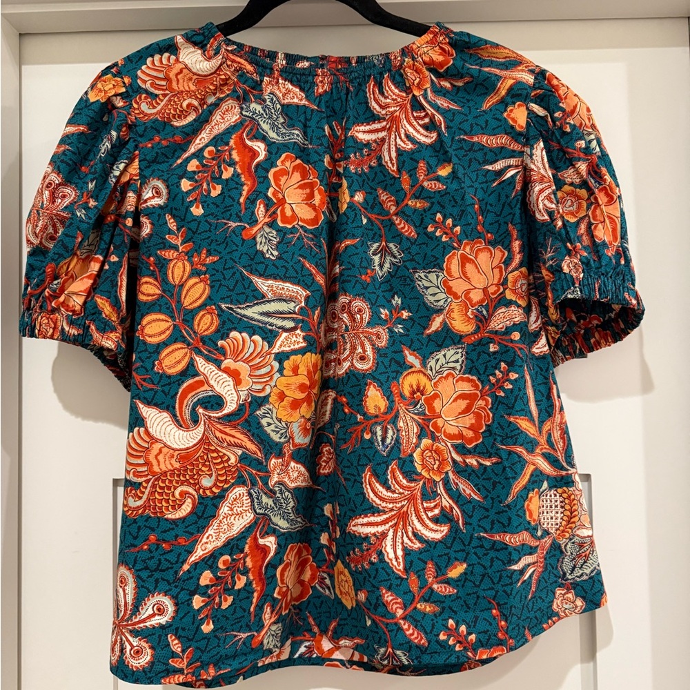 Ulla Johnson Delphinium Print Floral Blouse